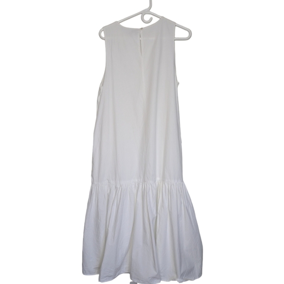 The Drop Ilana Loose Sleeveless Wide-hem Poplin Maxi Size Large White - Picture 5 of 11